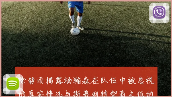 徐静雨揭露杨瀚森在队伍中被忽视的真实情况与斯普利特智商之低的尴尬真相